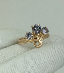 USSR Vintage Original Alexandrite (lab. made) Rose Gold Ring 583 14K 2,59 g.
