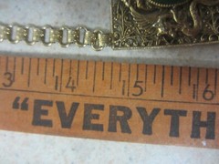 VINTAGE EDLEE DRAGON LAVALIER NECKLACE WITH DANGLES GOLD TONE