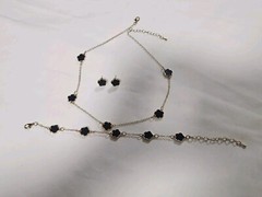 3 Piece Set Womens Necklace, Earrings, Braclet Set Jewlery
