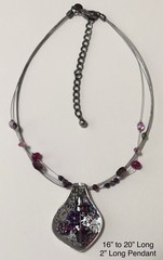 1990s/2000s CHICOS 15pc Statement Necklace Lot Beaded Gemstone Chain Pendant+