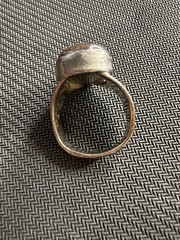 Vtg Sterling 925 México Southwestern Style Fire Agate Wide Band Ring, 10.5