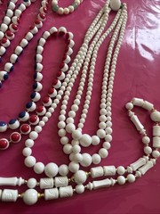 Lot Of Seven Vintage Bead Necklaces And One Bracelet All Nice Wearable Jewelry