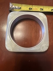 Unusual square shape Acrylic Resin vintage silver modernist bracelet