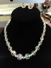 1970’s Aurora Boreallis necklace & Earrings.