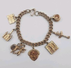 Charm Bracelet New Orleans Old Absinthe House Pirates Alley 7 In Vintage