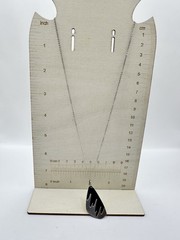 Vintage Meka Denmark Atomic Pendant Necklace Sterling Silver and Black Enamel