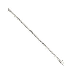 Estate 3.00ct Diamond Semi Bezel 14k White Gold Bracelet