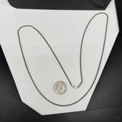 Nice Vintage SXI Italy Sterling Silver 2.4mm Rope Chain 30″ XL Necklace 15.1g