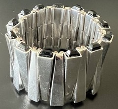 Antonio Pineda Sterling Silver Matchstick Bracelet Taxco Mexico ZZ514 195g RARE