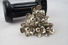 Vintage C Clamp Silver Plated Metal Flower Cluster Pin Brooch