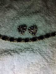 Sparkling Sapphire And Diamond Tennis Bracelet & Earrings Sterling Silver
