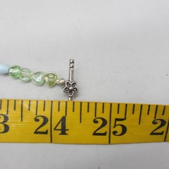 Vintage Stone Necklace Beaded 2 Bells Multicolor 24 Inch