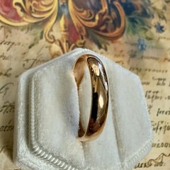 Size 11.75 – Vintage 583 14K Rose Gold Wedding Band Ring – East European #2089