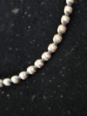 Vintage Beaded STERLING? BRACELET Gothic Hippie Boho Mexican-style .. H1113