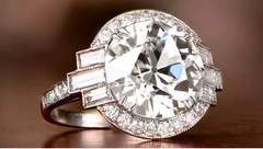 Classic Old European Cut 12.35CT Moissanite Engagement Women’s Ring 925 Silver