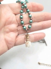 Natural Stone Pearl Imitation Chain Charm Pedants.