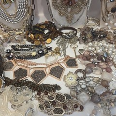 Large Lot of Signed Designer Costume Jewelry 42 Items 5.5 Lbs Cookie Lee Chico’s