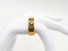 $6850 Doris Panos 1.50ct 4 Princess Cut Round Diamond 18k Yellow Gold Ring 10g