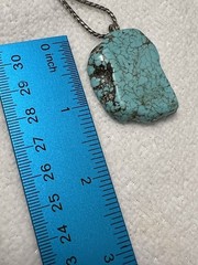 SOUTHWESTERN SILVER TONE FAUX TURQUOISE STONE LARIAT WRAP NECKLACES ADJUSTABLE