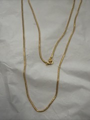 Vintage New 14k Gold Plated 36” Mesh Snake Chain Rich Finish Awesome