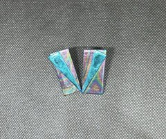 Vintage 80s Memphis Design Polymer Clay Earrings Abstract Geometric Post Studs