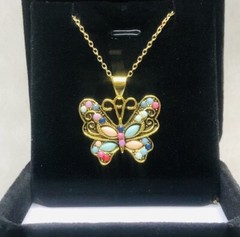 Colorful Butterfly Charm Necklace