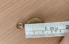 NO TARIFFS Antique Gold Tone Photo Locket Pendant Pocket Watch Fob Vintage