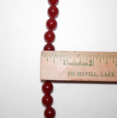 Carnelian & Marcasite 925 Sterling Silver Beaded Knotted 12mm Vntg Necklace 20in