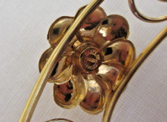 Vintage Barclay 1/20 12k Gold Filled Flower Cuff Bracelet 6 1/2″