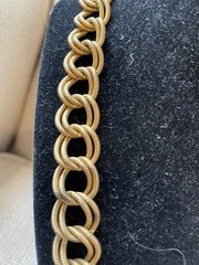 Vintage Miriam Haskell Russian Gold Tone Double Link Necklace Signed