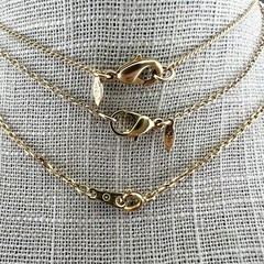 Vintage Avon Necklace Lot Gold Tone Ball Bead Slide Rhinestone Faux Pearl Signed