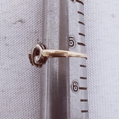 14k White & Yellow Gold Floral Diamond – Size 5.25 – 3.0g
