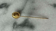 Vntge Avon Cameo Ring Size 4.5-6 Hat Pin Stick Pin Set Woman Romantic Victorian