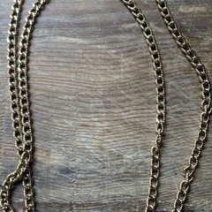 Monet Flapper Length Necklace Gold Tone Textured Rope Chain 54” Signed Vintage