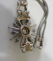 Vintage Jomaz Joesph Mazer Sterling Rhinestone Atomic Burst Bracelet