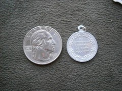 St Christopher Lightweight Aluminum Vintage Bracelet Charm Pendant