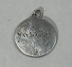 Solid Saint Genesius Sterling Silver Guide my Career Pendant – 7.1 Grams