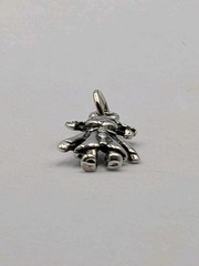 Vintage 925 Sterling Silver Little Girl Child Rag Doll Pigtails Dress Charm 1.1g