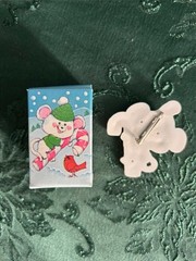 Vtg Avon Lickety Stick Mouse Pin Original Box Pristine Condition Christmas 1974