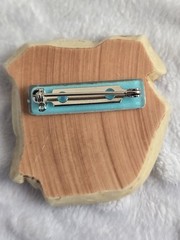 Vintage Harmony Kingdom Pin English Bulldog Resin Brooch Retired 3D Green Eyes