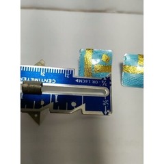 Vintage Cellia Braswell 99′ Square Shape Posh Pierced Earrings Blue Gold Women’s