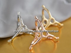 Sally’s Quality 100% Copper Scarf Ring Triangle Buckles Brooch For Silk Scarves