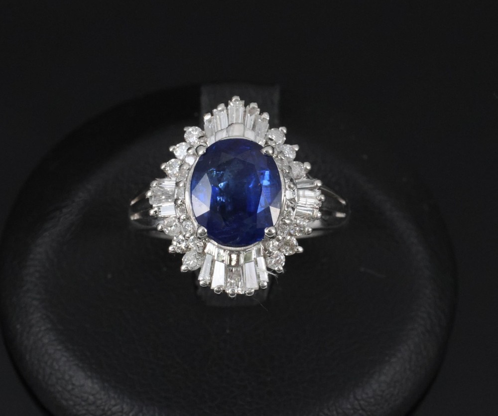 RARE 2.39ct GIA Burma No Heat Sapphire & 0.55ct Platinum Ring, Size 6