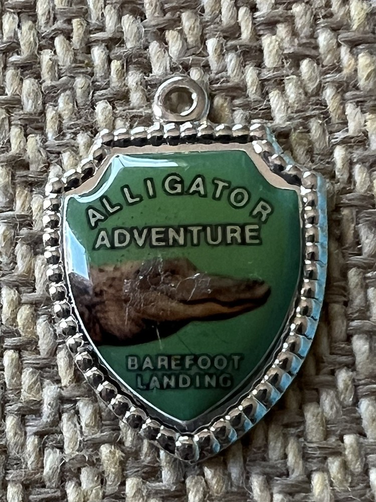 Vintage Sterling Silver Charm Alligator Adventure