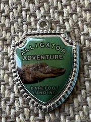 Vintage Sterling Silver Charm Alligator Adventure