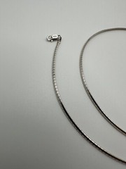 Vintage Sterling Silver Omega Necklace 18” X 2mm JB25