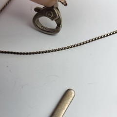 Fabulous Vintage Sterling Silver Crescent moon necklace signed Kenneth Cole 925