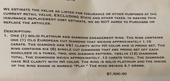 Vintage Estate Platinum Diamond Ring Size 7.5
