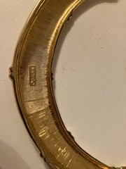 EXC Napier VTG Gold Tone 1980’s HTF 3 piece collared choker Signed