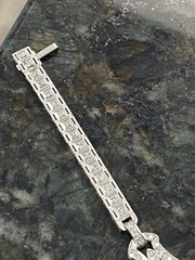 Art Deco 950 Platinum Marquise Diamond Bracelet